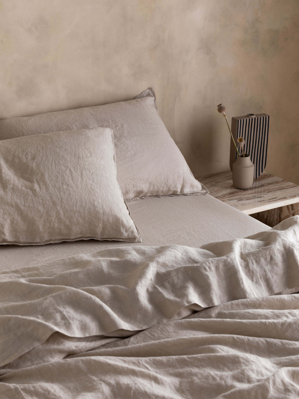 Mondo Oatmeal Organic French Linen Pillowcases