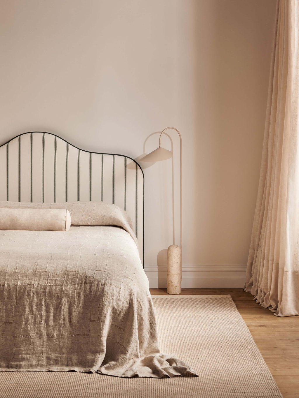 Palermo Natural French Linen Bedcover