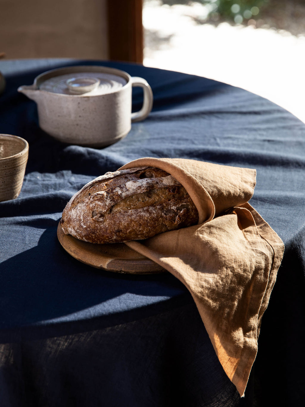 Moss Toffee French Linen Napkin Set
