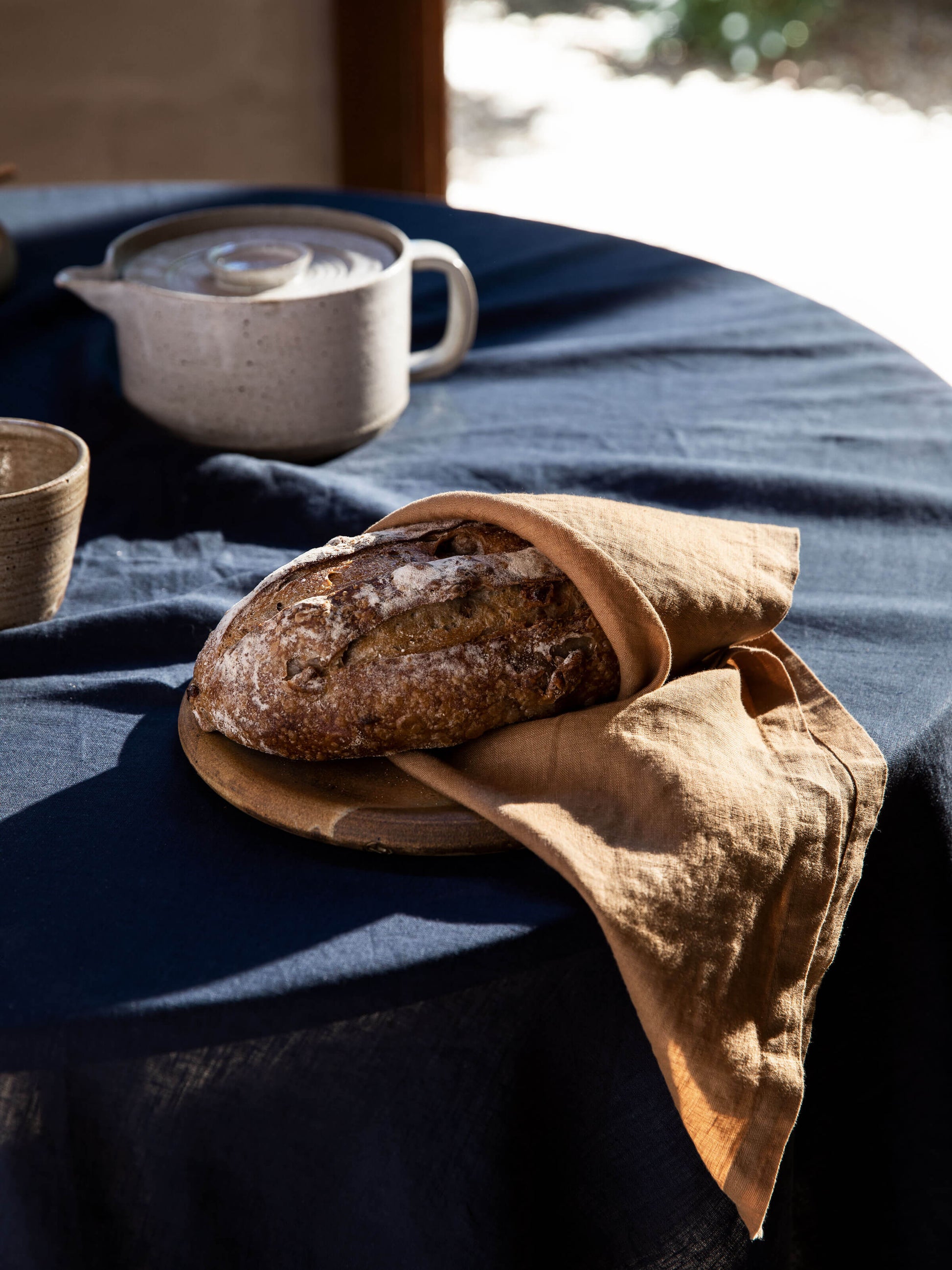 Moss Toffee French Linen Napkin Set