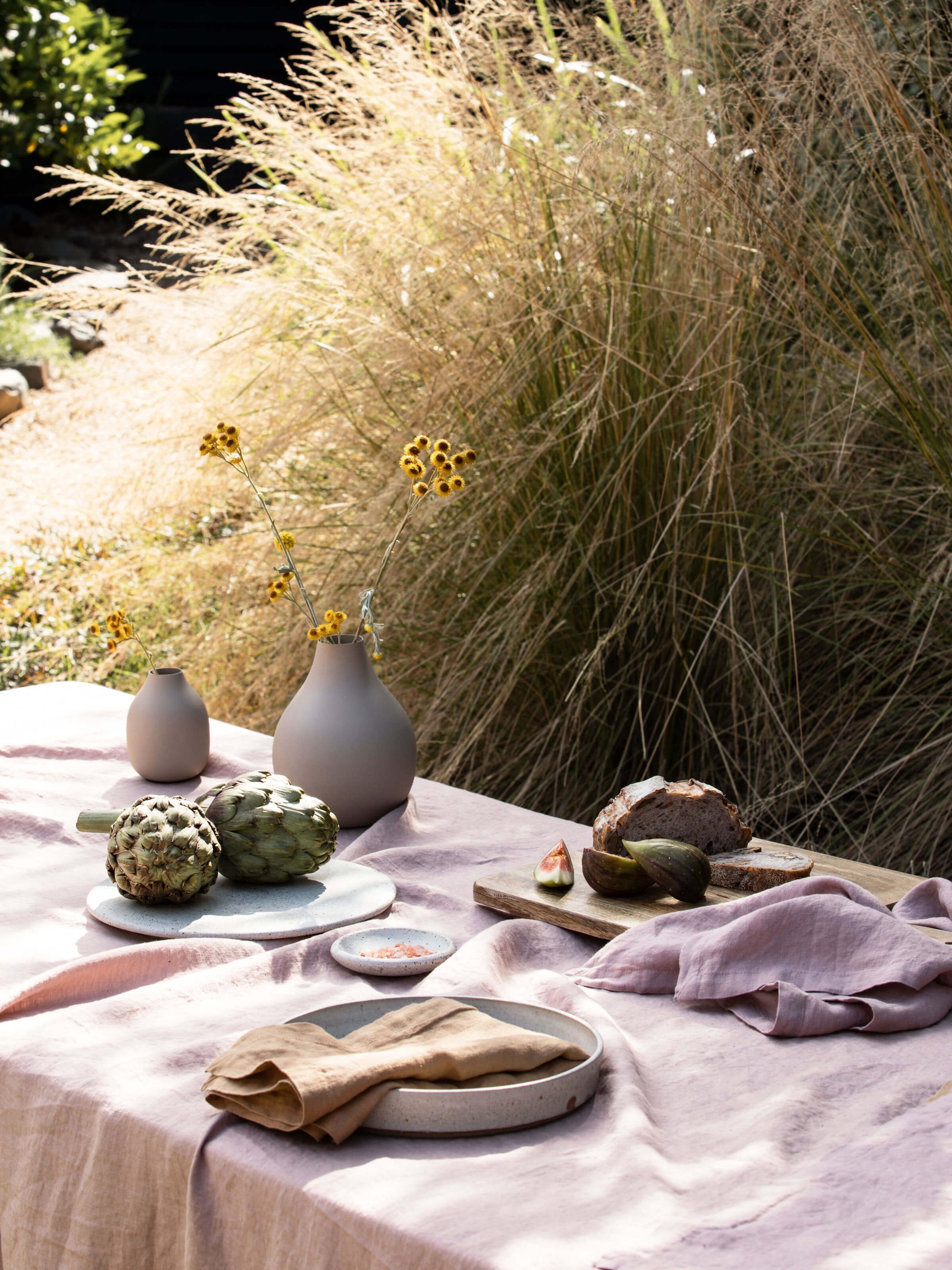 Moss Rose French Linen Napkin Set