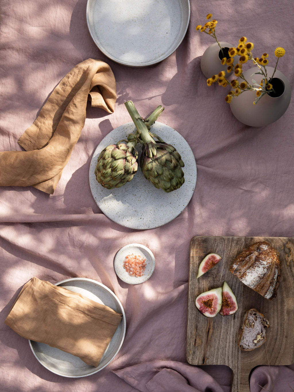 Moss Rose French Linen Napkin Set
