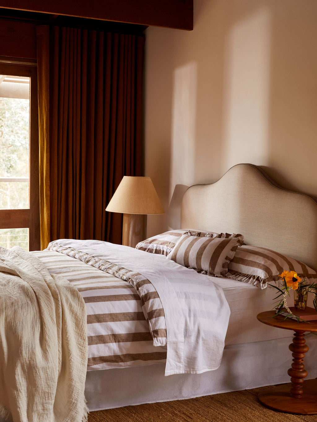 Avenue White Linen & Cotton Sheet Set