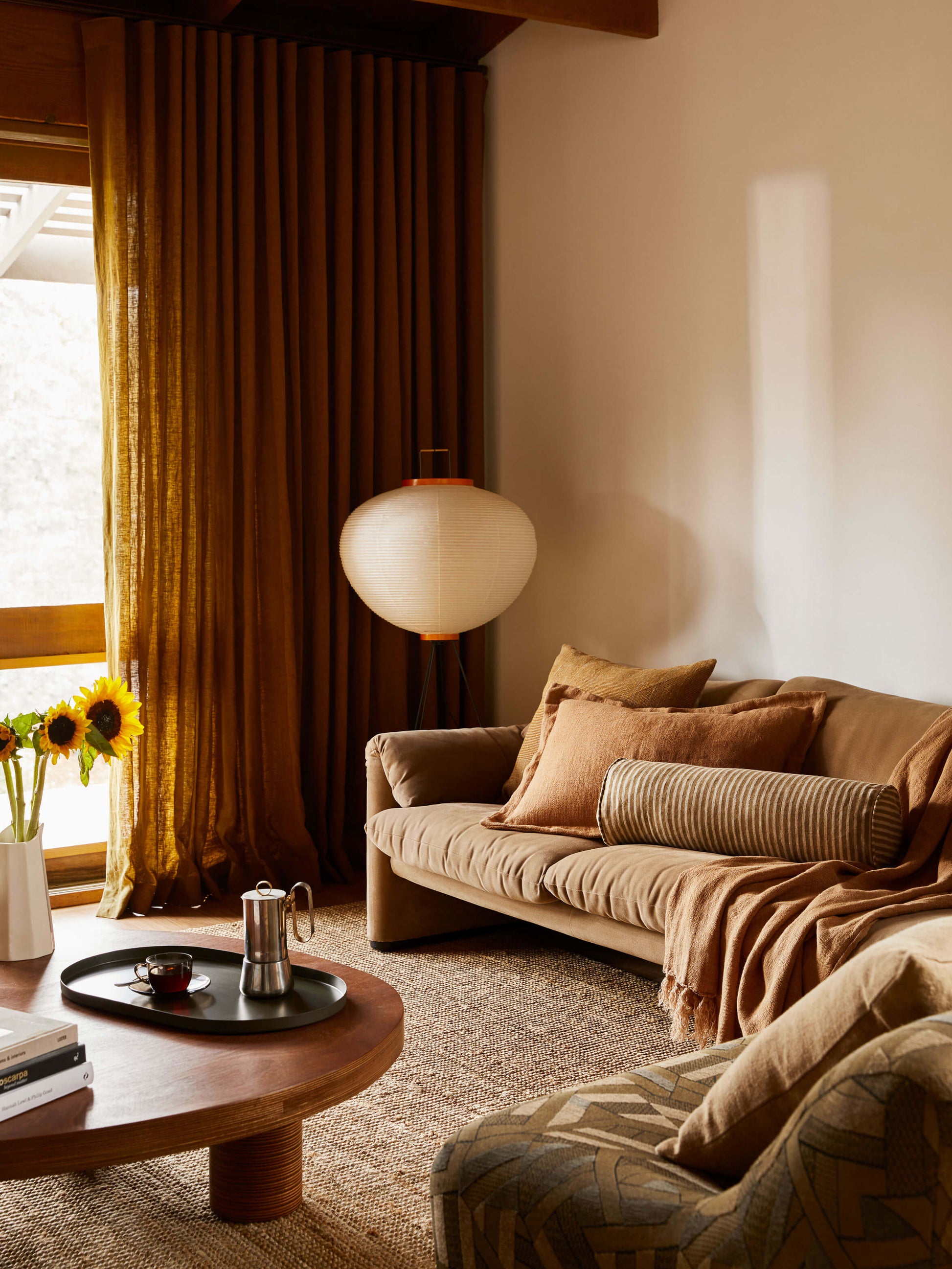 Margot Mocha Linen Bolster Cushion