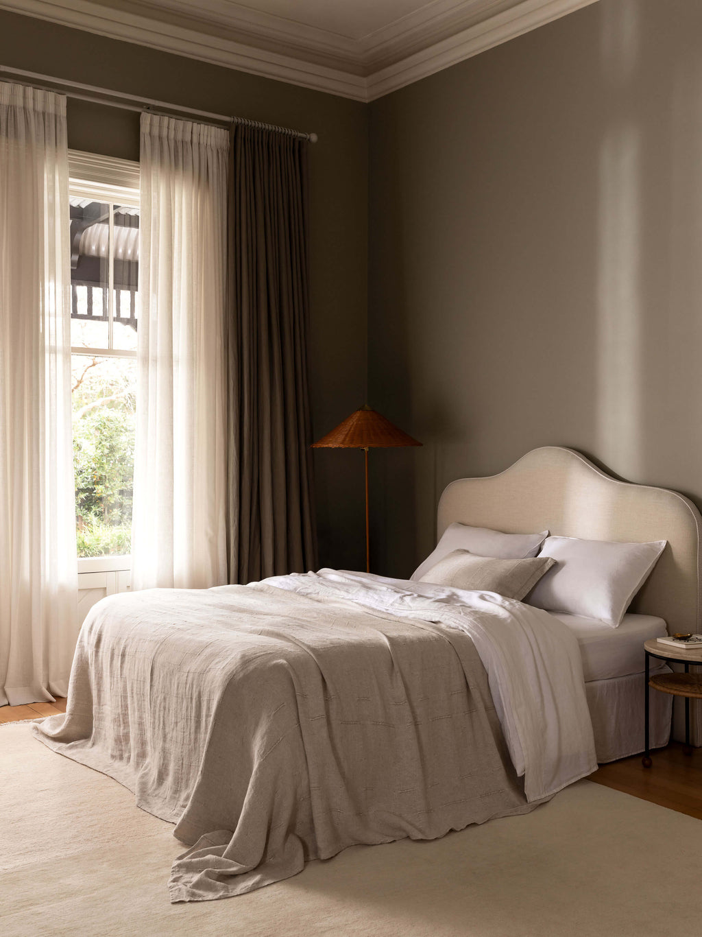 Palermo Natural French Linen Bedcover