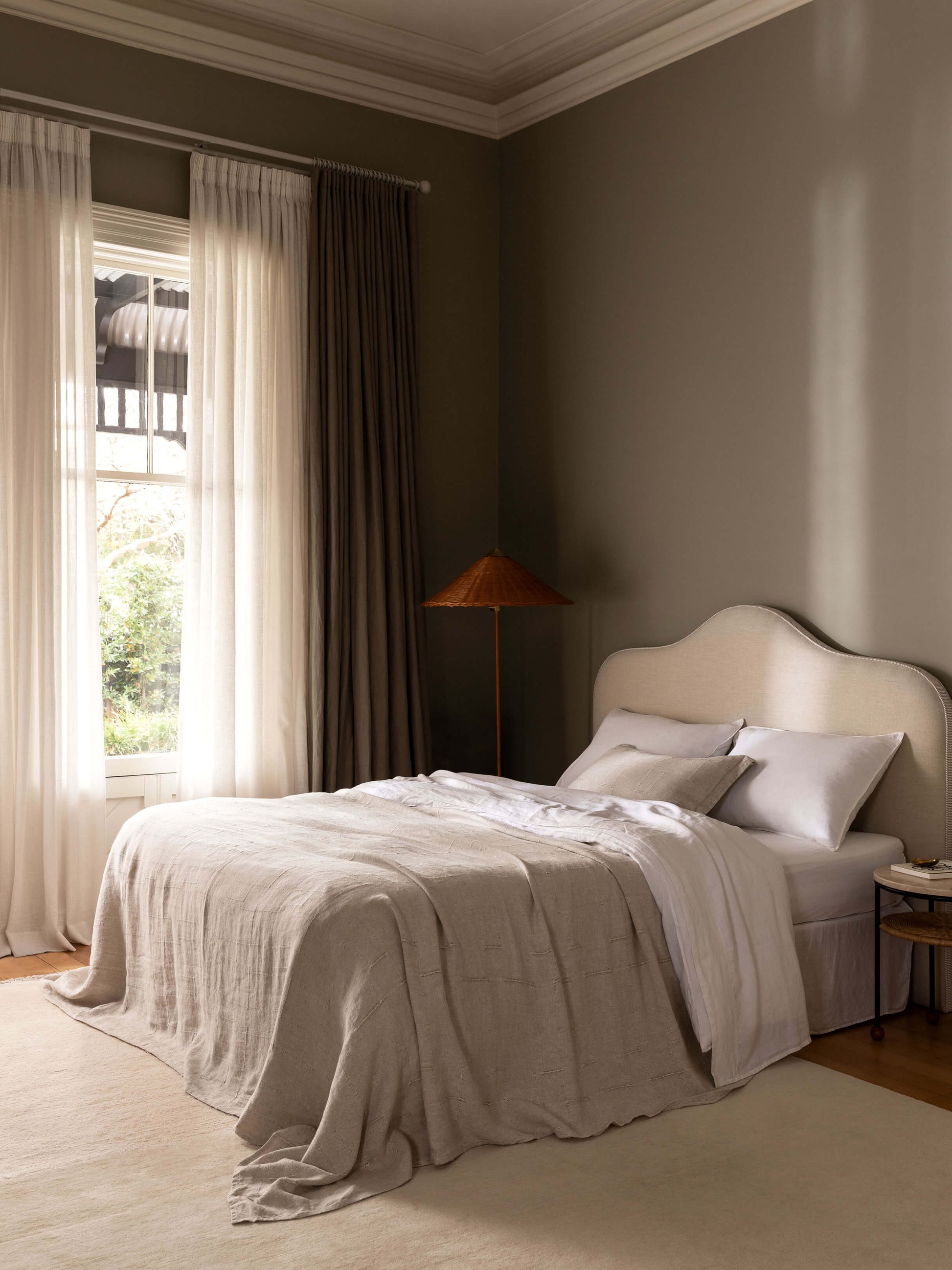 Palermo Natural French Linen Bedcover