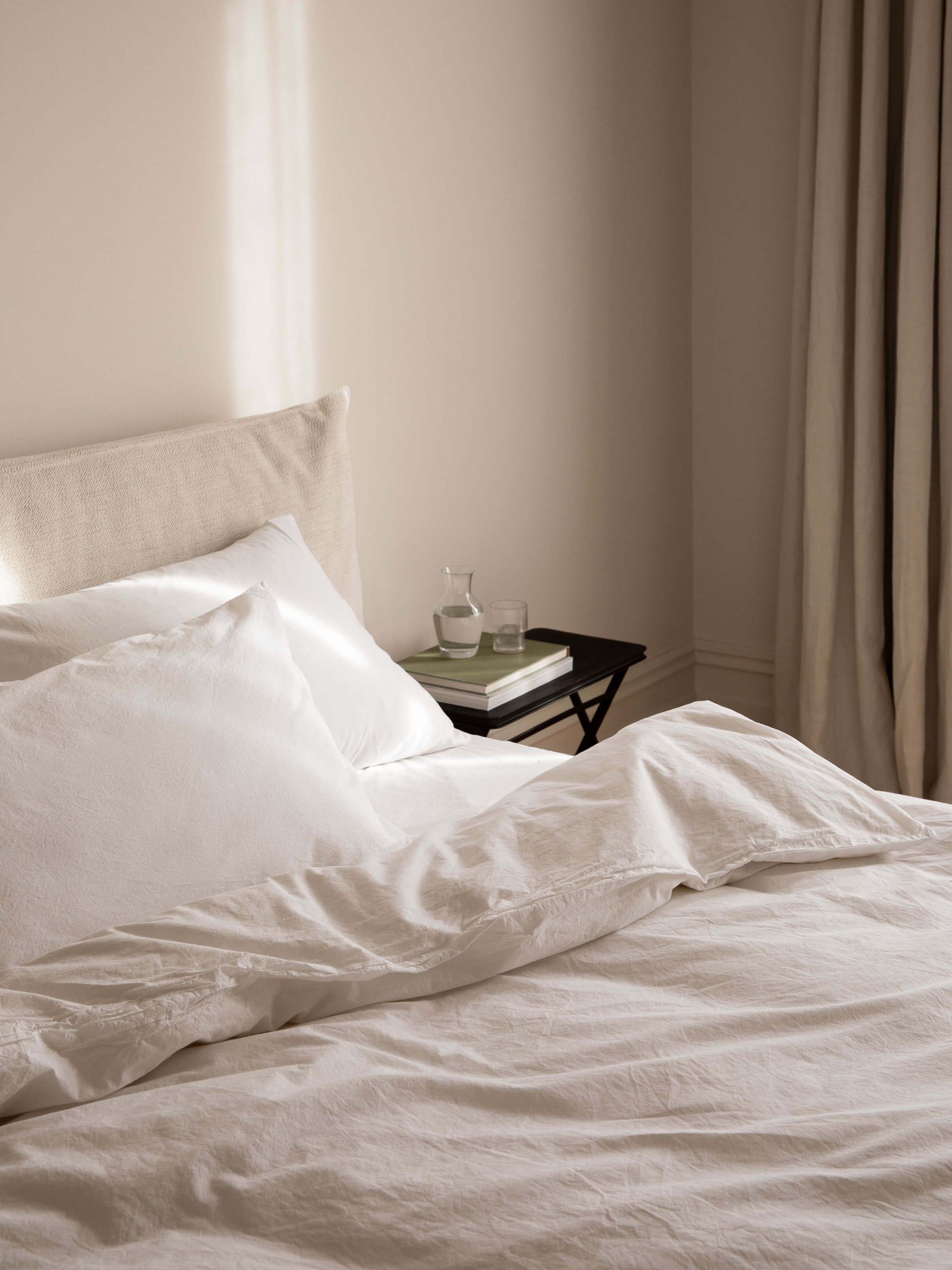 Nordic White Portuguese Cotton Duvet Cover Set