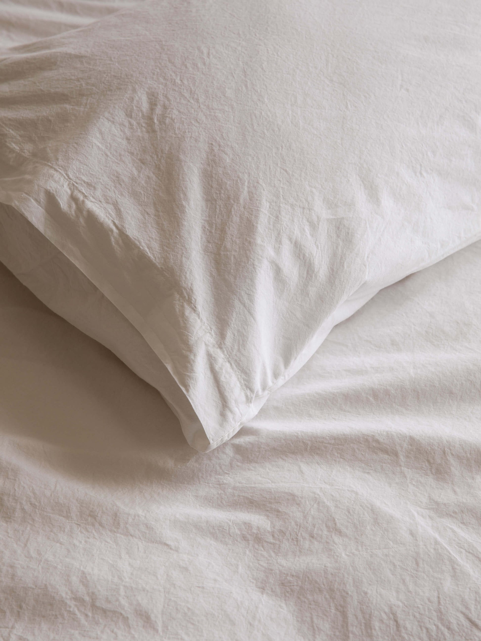 Nordic White Portuguese Cotton Duvet Cover Set