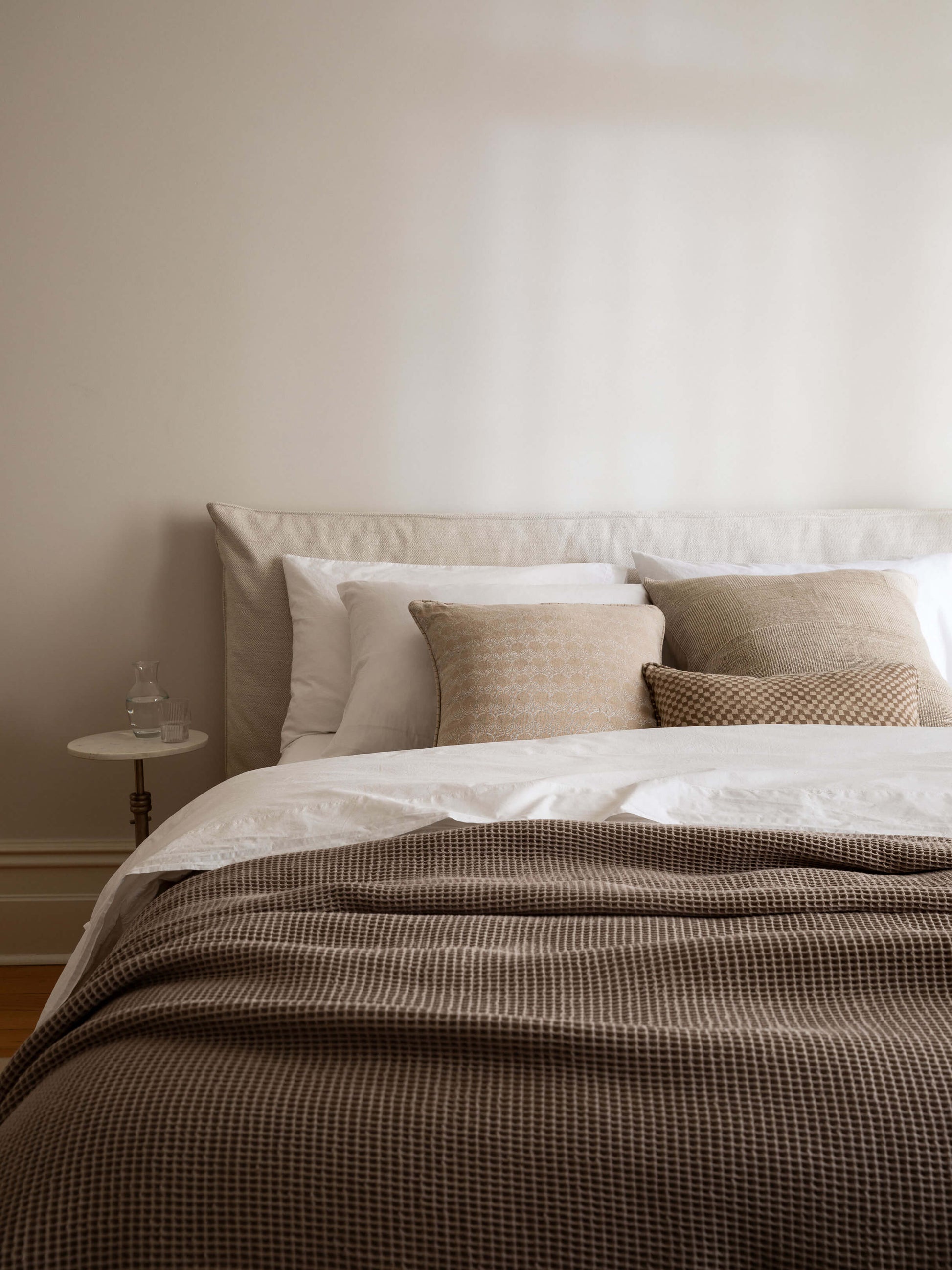 Gia Mocha Reversible Linen Cushion