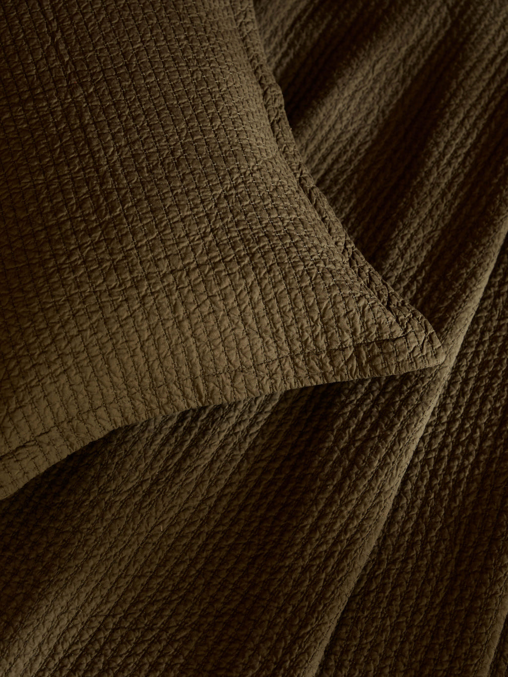 Aspen Olive Pure Cotton Quilted Pillowcases