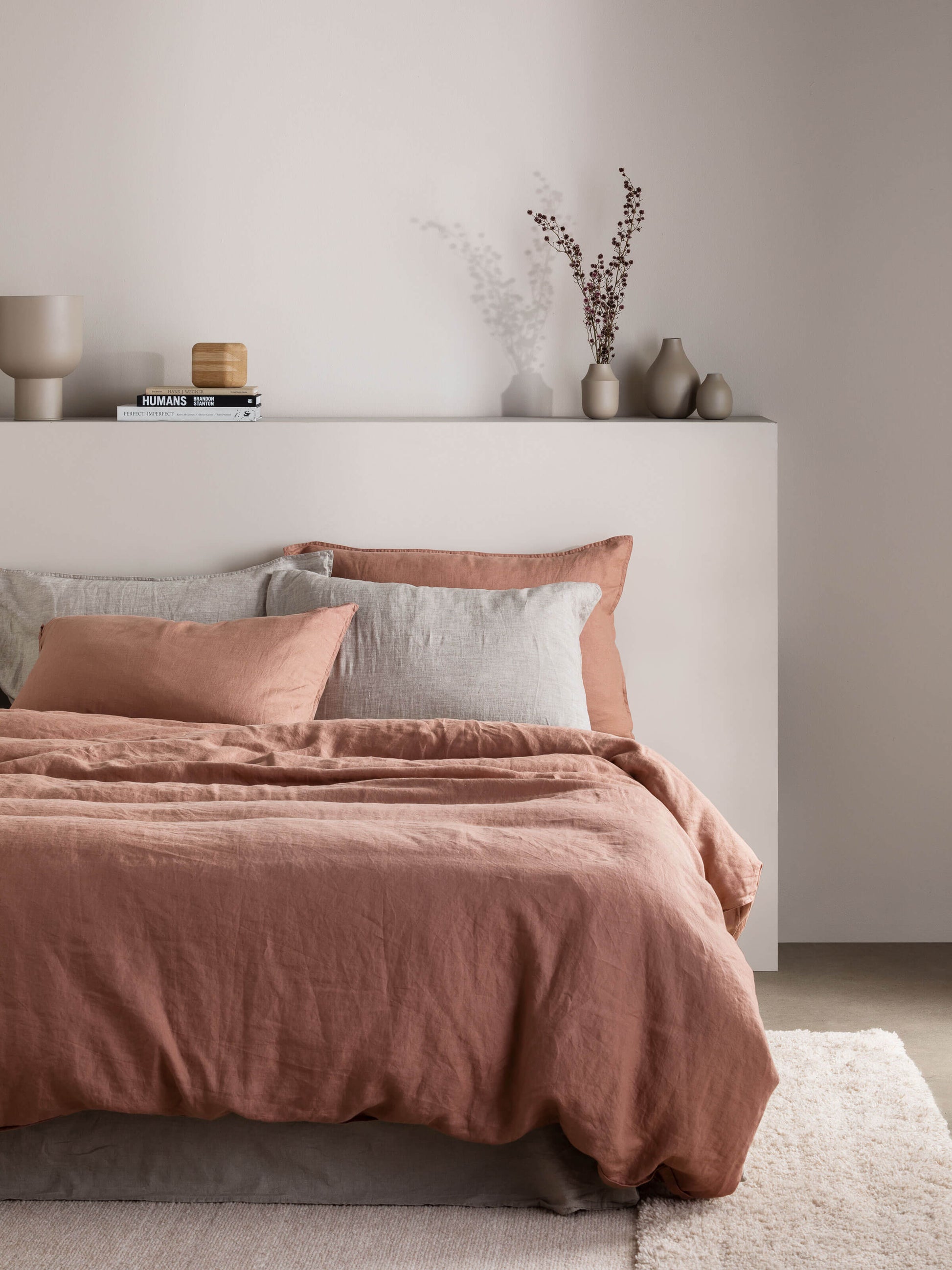 Mondo Clay Organic French Linen Duvet Cover Set