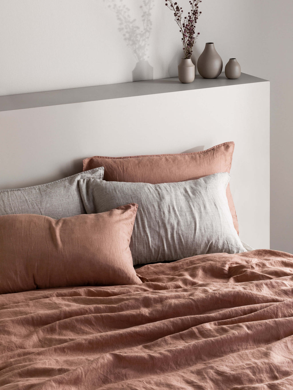 Mondo Clay Organic French Linen Duvet Cover Set