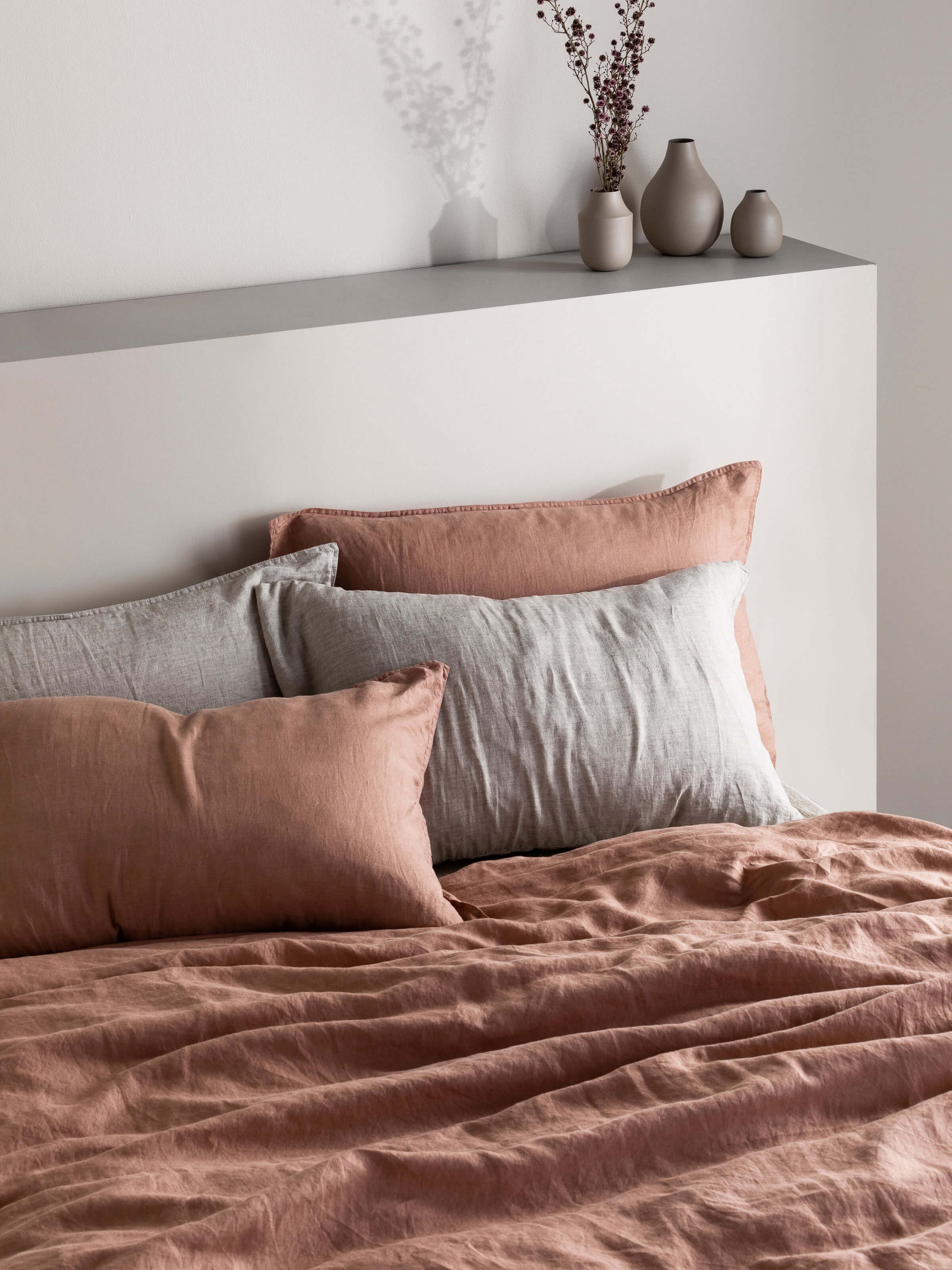 Mondo Clay Organic French Linen Duvet Cover Set