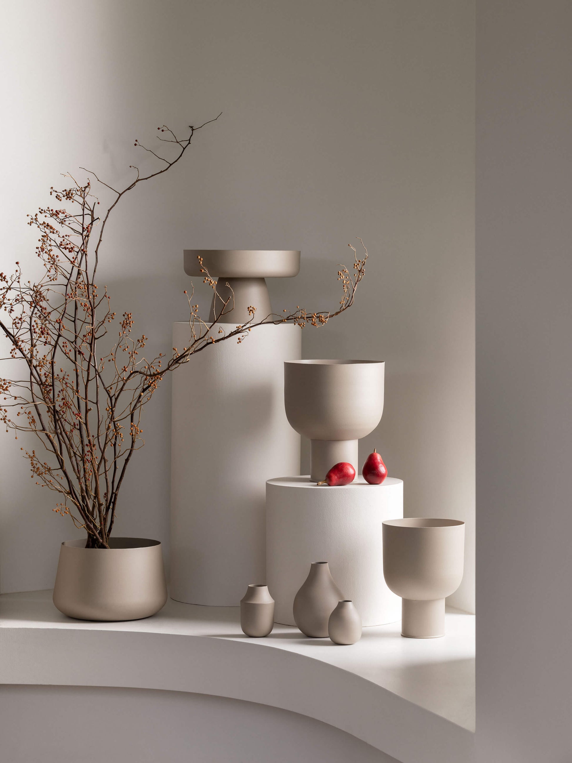 Mona Latte Trio of Vases