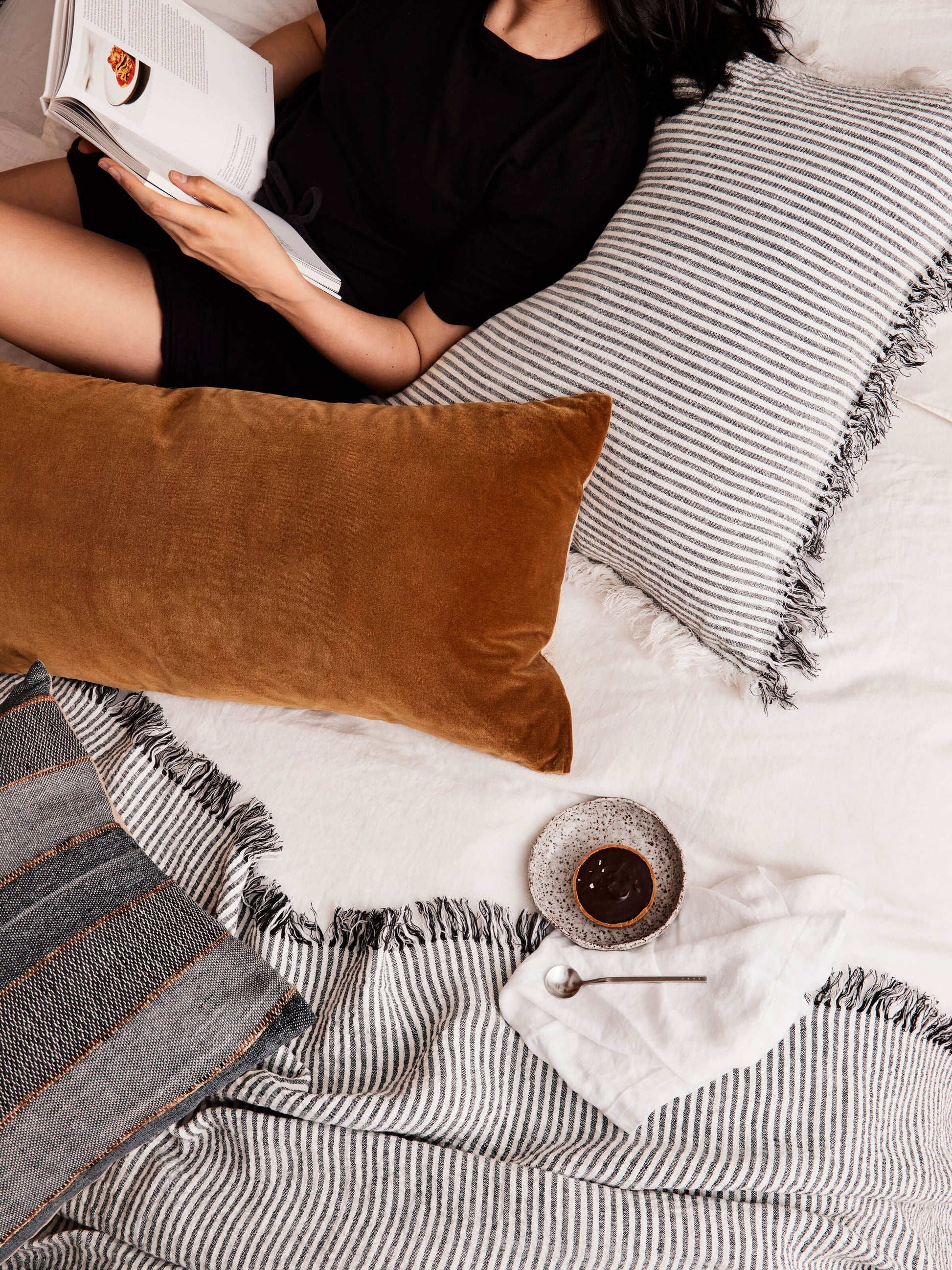 Etro Toffee Lumbar Velvet Cushion