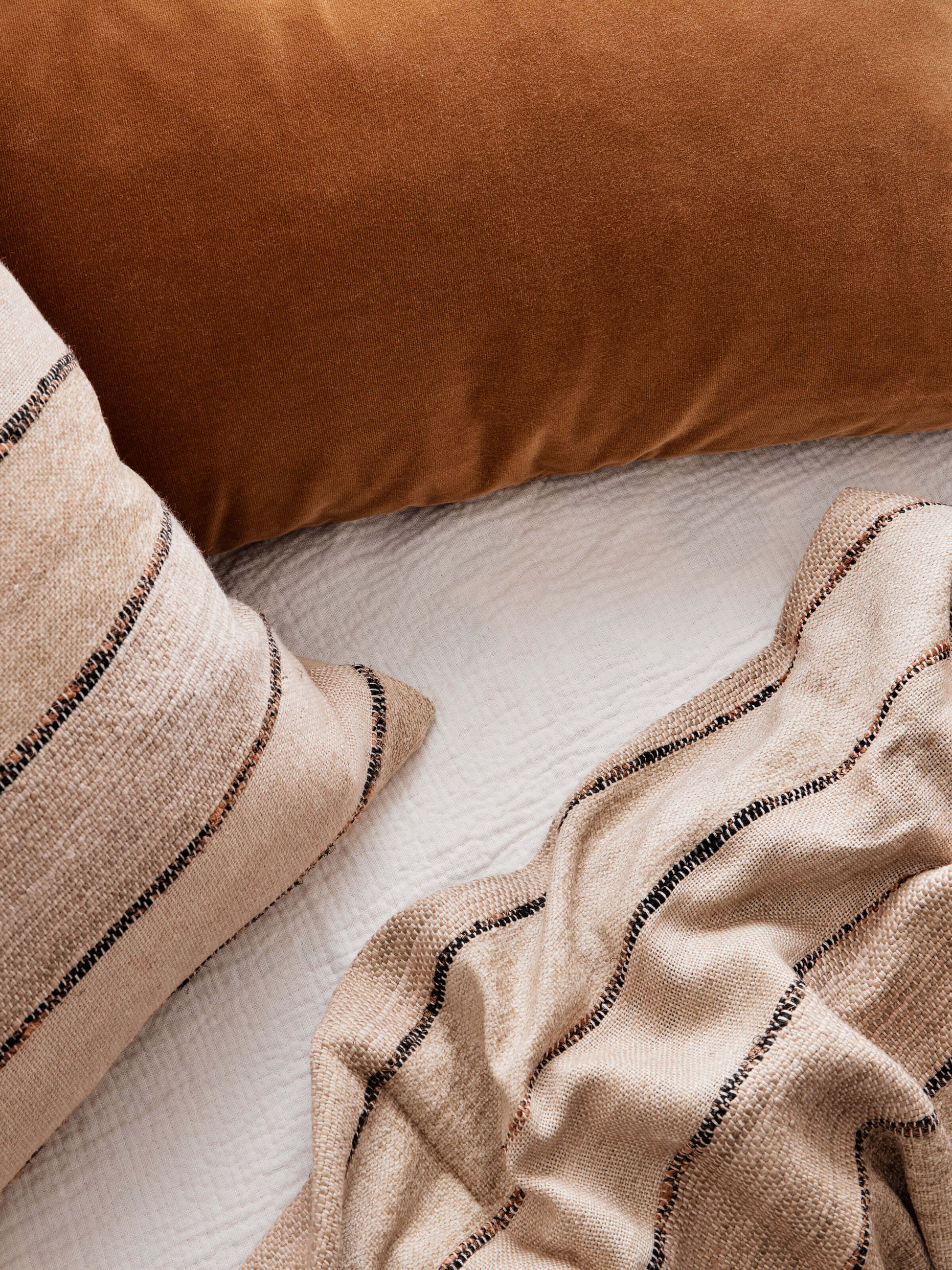 Etro Toffee Lumbar Velvet Cushion