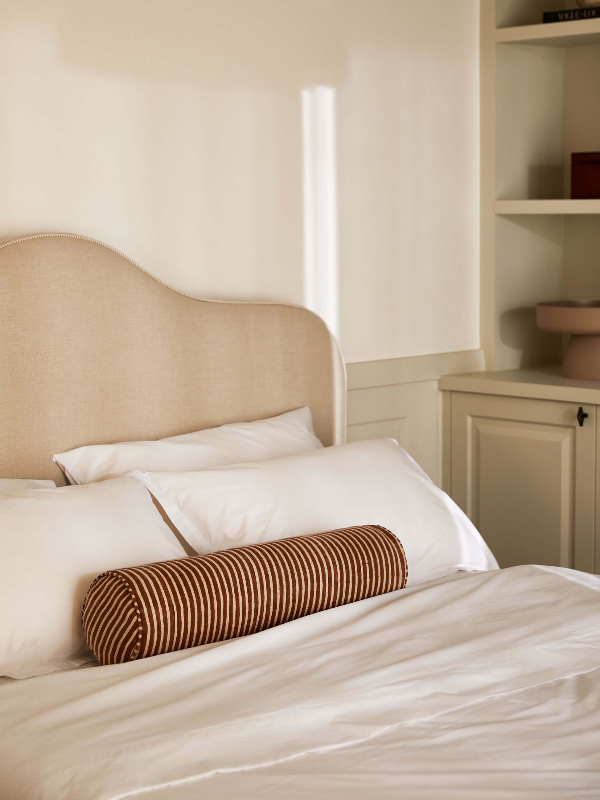 Margot Baked Clay Linen Bolster Cushion