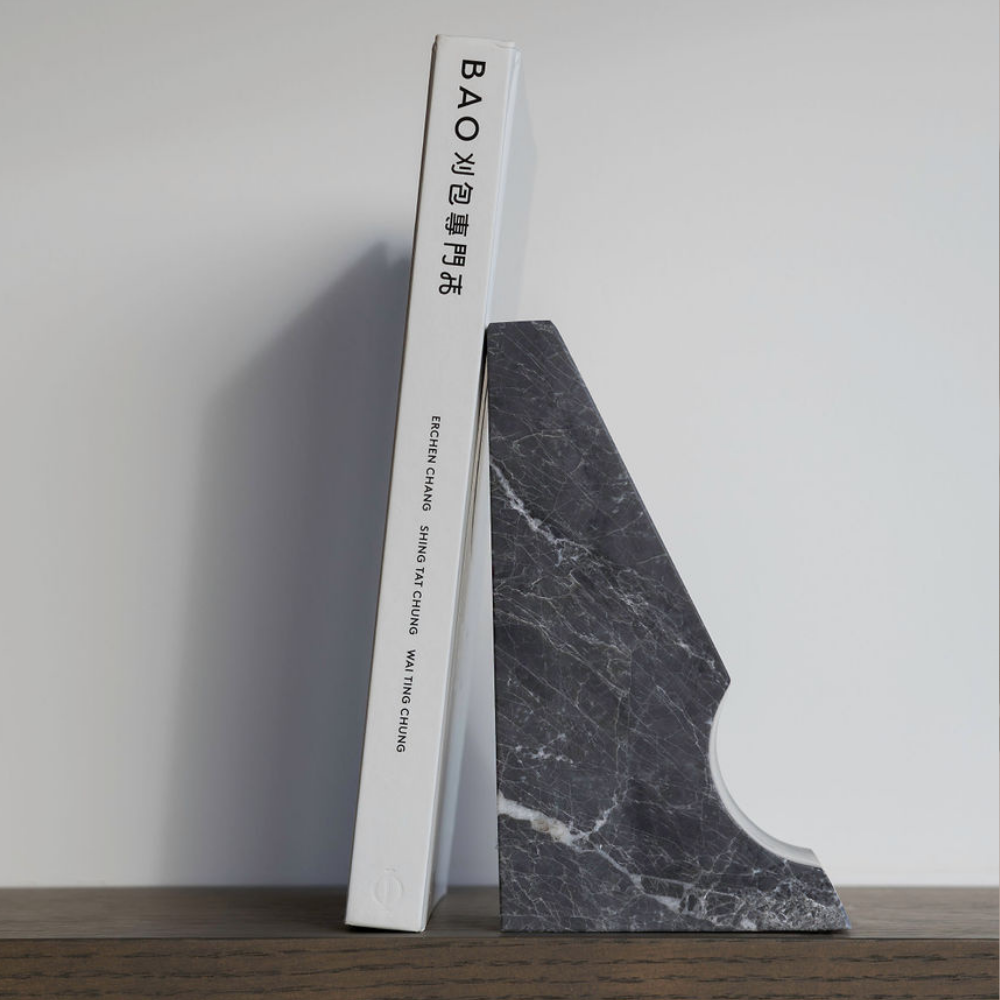 Lunar Sculpted Bookend â€“ Elegant homeware bookend with a unique design. Perfect for adding a touch of celestial charm to bookshelves, offices, or living rooms, blending style and functionality