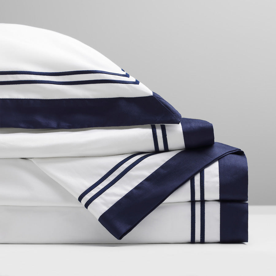 Manhattan Navy Duvet Cover Set