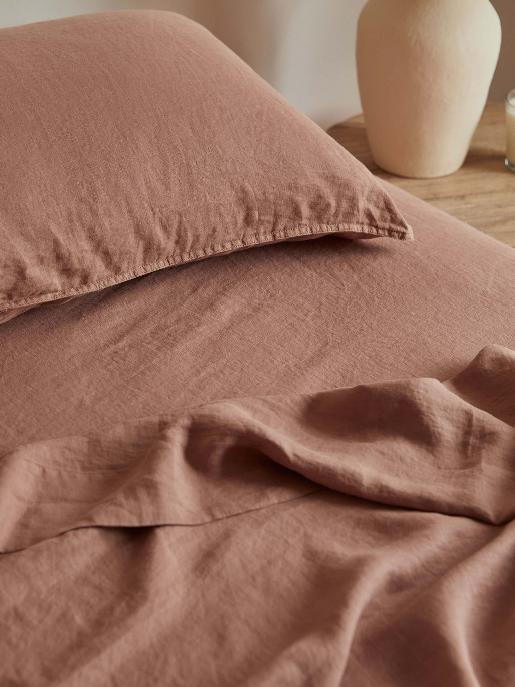 Mondo Clay Organic French Linen Sheet Set