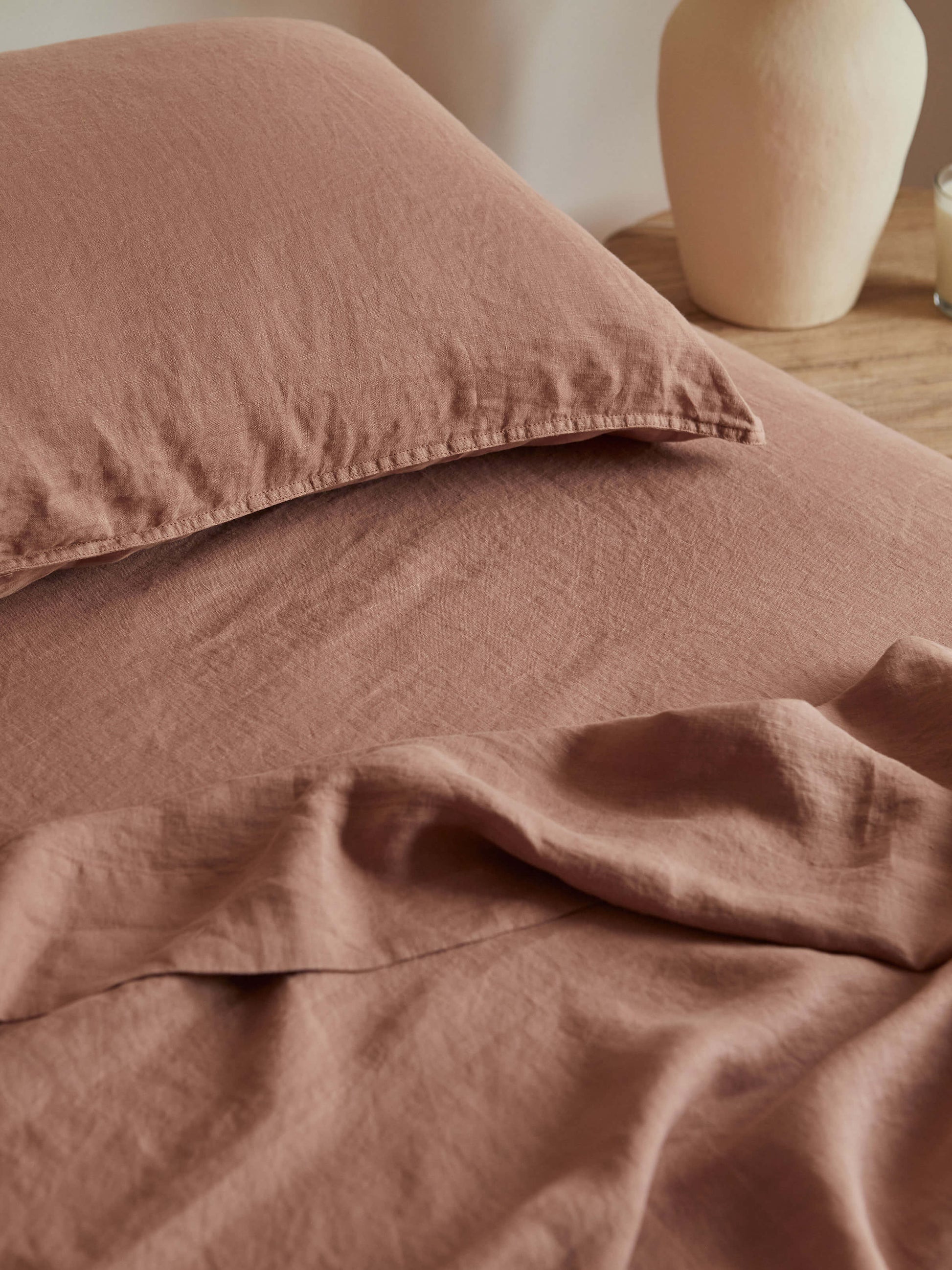 Mondo Clay Organic French Linen Sheet Set
