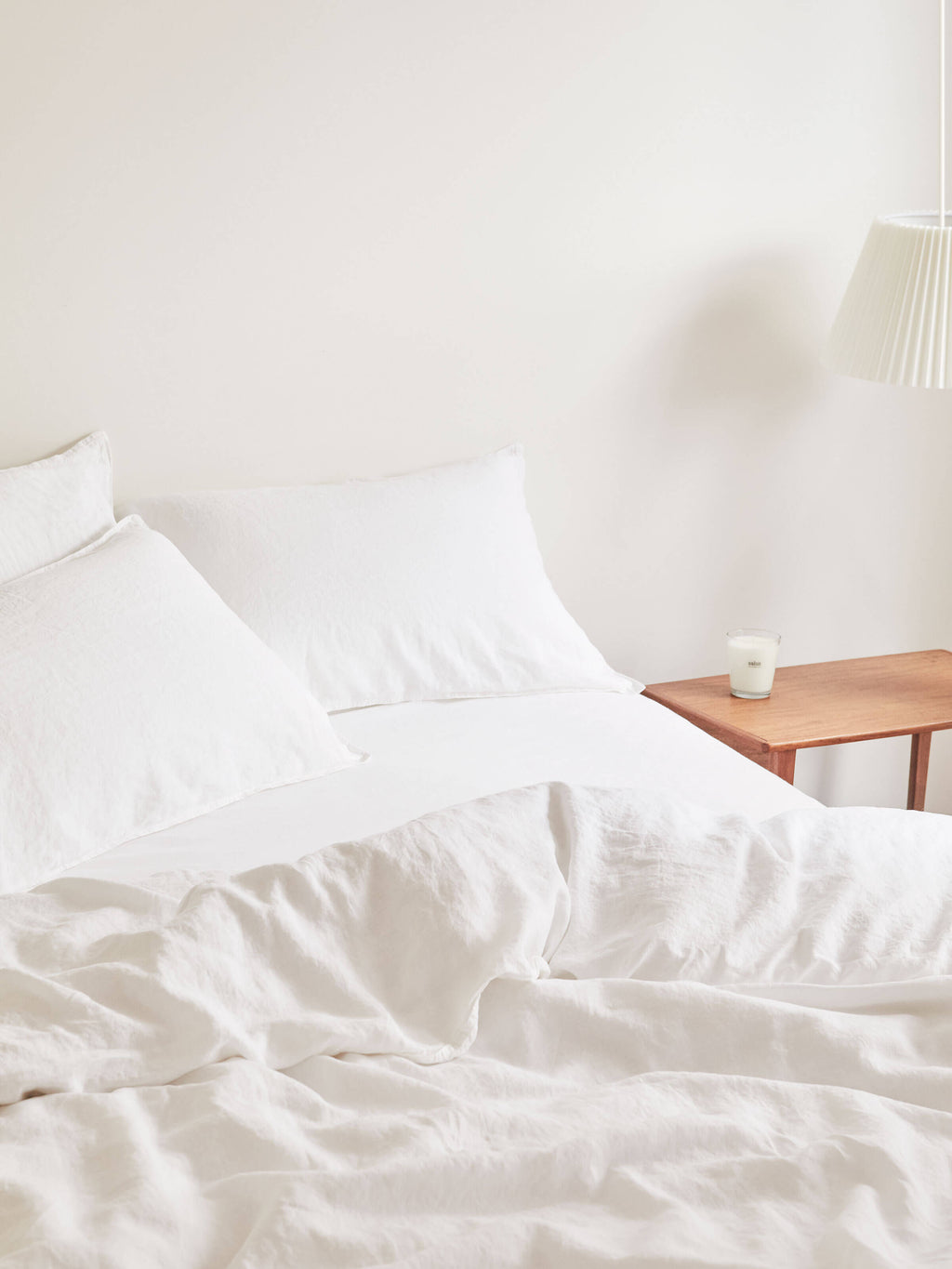 Mondo White Organic French Linen Duvet Cover Set