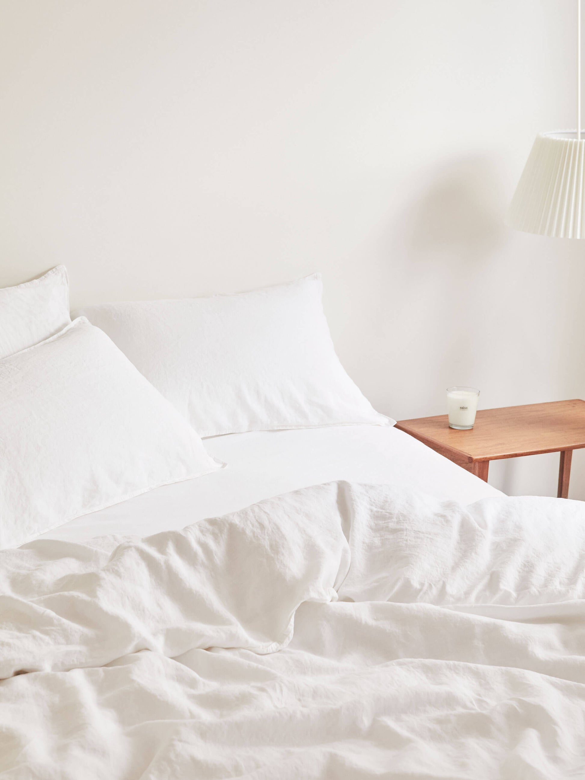 Mondo White Organic French Linen Duvet Cover Set