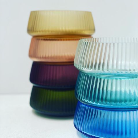 Iguassu Cut Glass Mini Bowl in Marine
