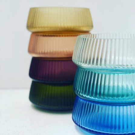 Iguassu Cut Glass Mini Bowl in Blush