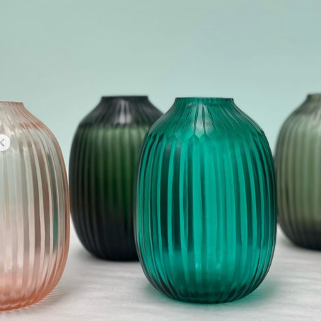 Cut Glass Pod Vase in Bermuda