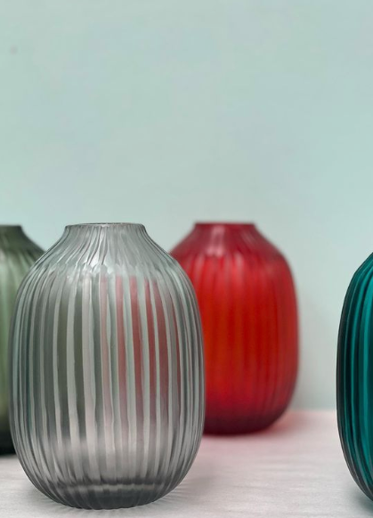 Cut Glass Pod Vase in Bermuda