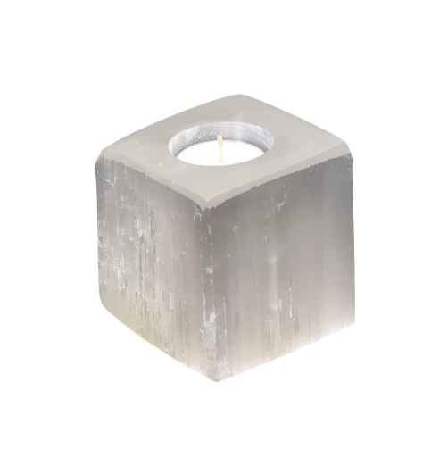 Selenite Tea Light Holder