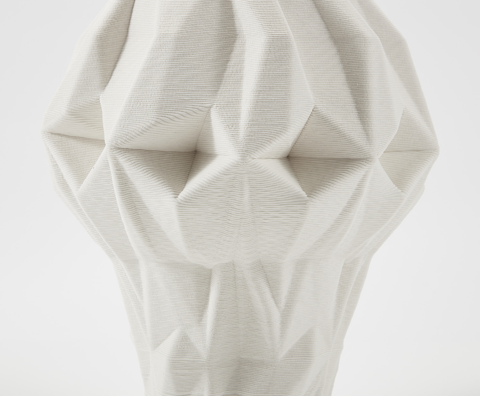 Hedron Vase in Ivory
