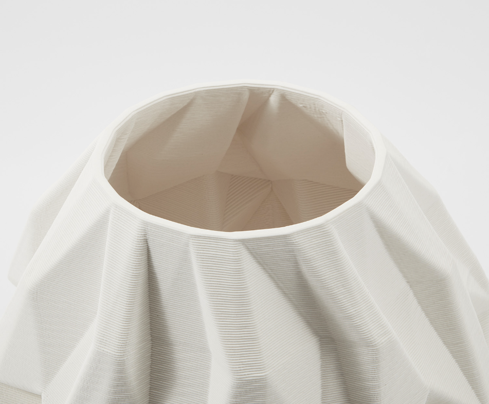 Hedron Vase in Ivory