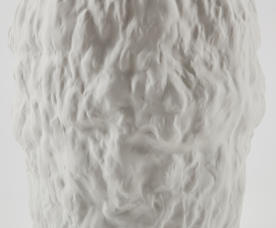 Mache Vase in Ivory