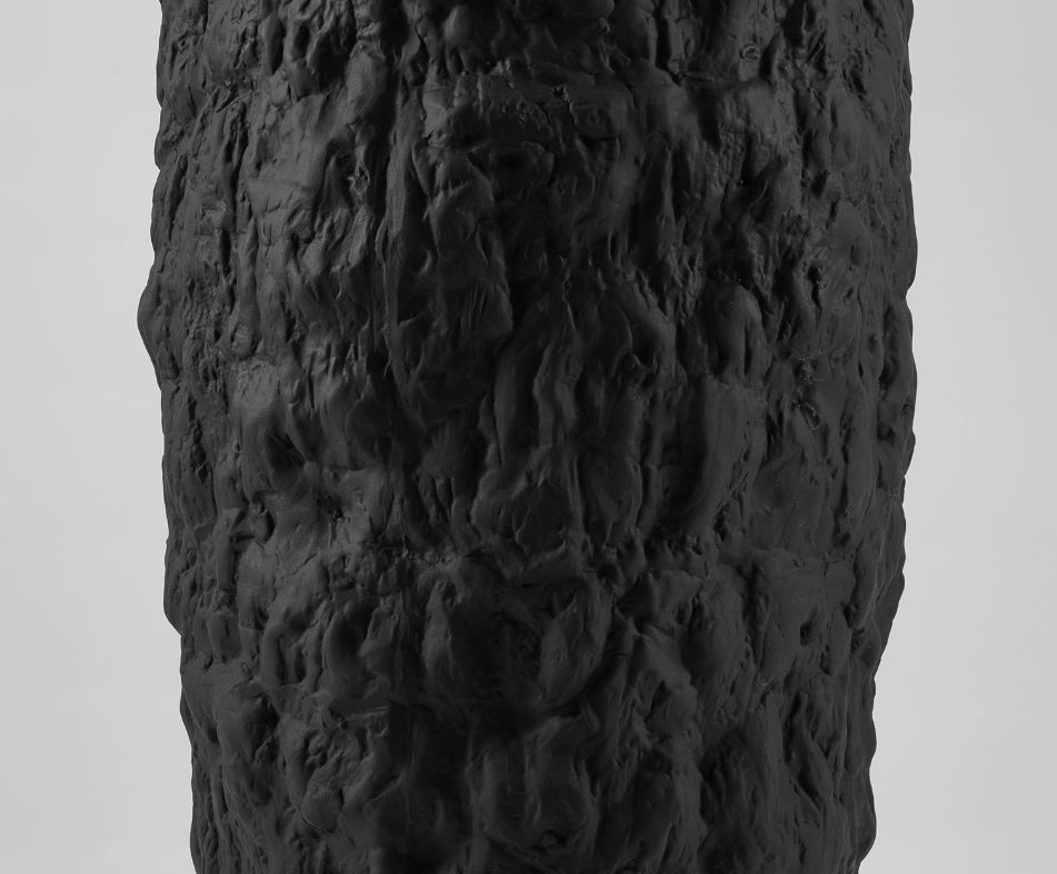 Mache Vase in Black