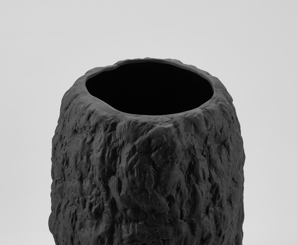 Mache Vase in Black