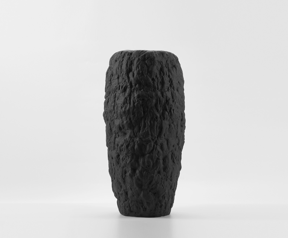 Mache Vase in Black