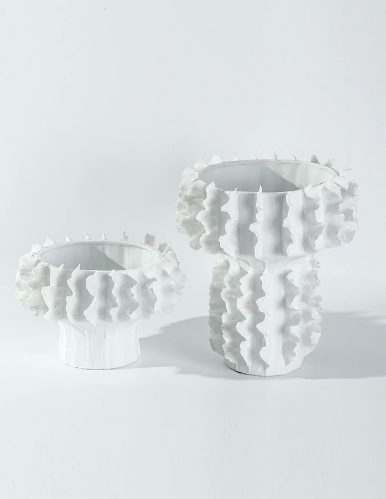 Frosting Vase in White