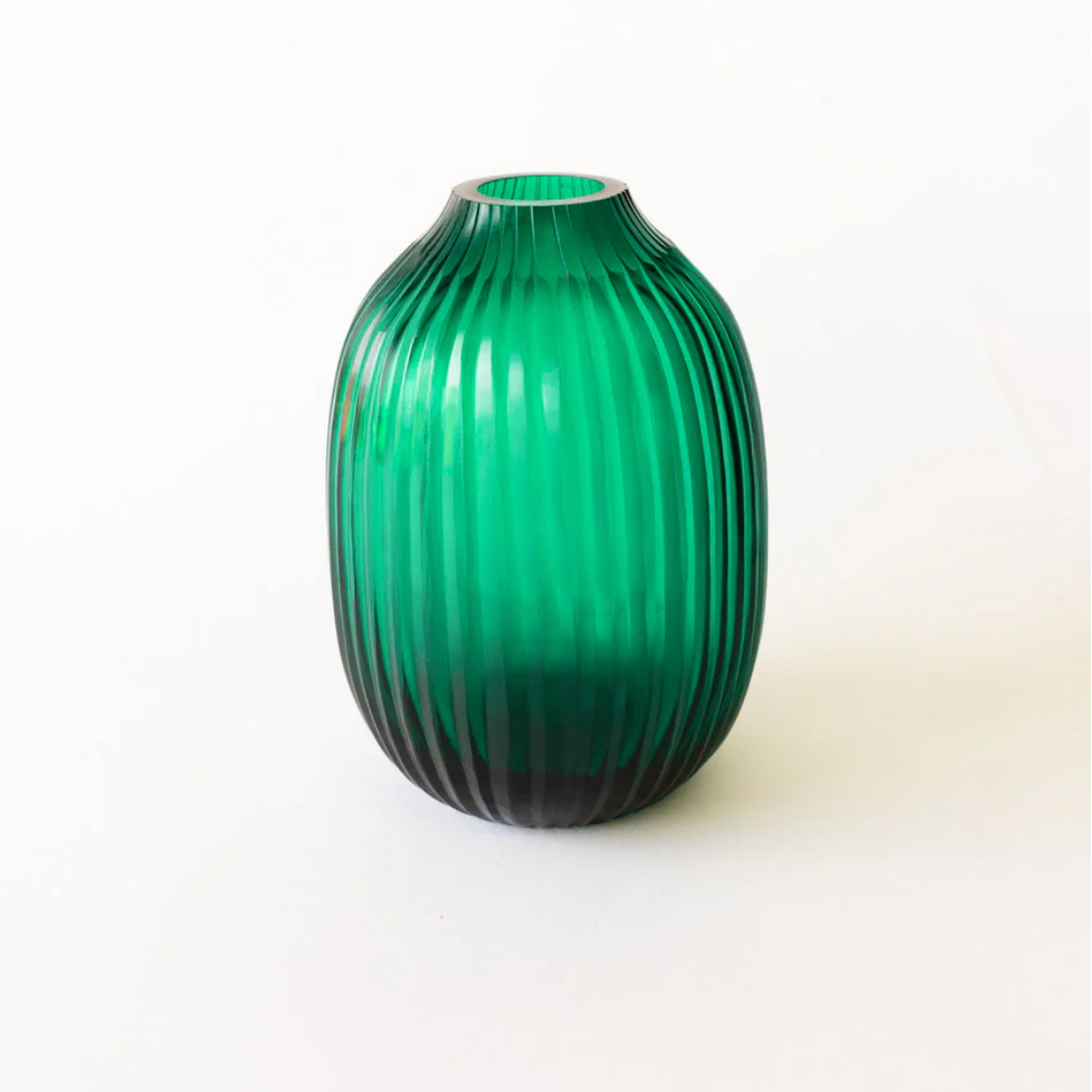 Cut Glass Pod Vase in Bermuda