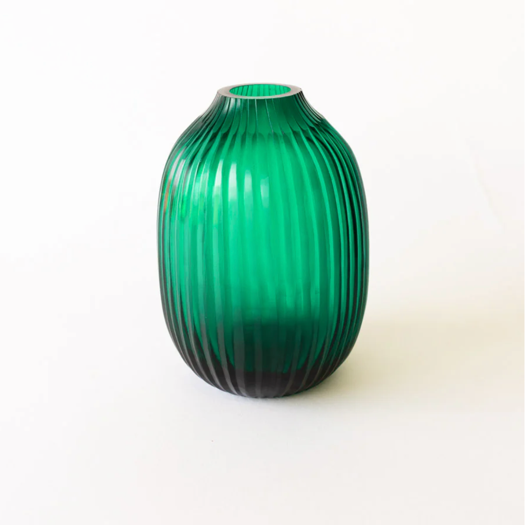 Cut Glass Pod Vase in Bermuda