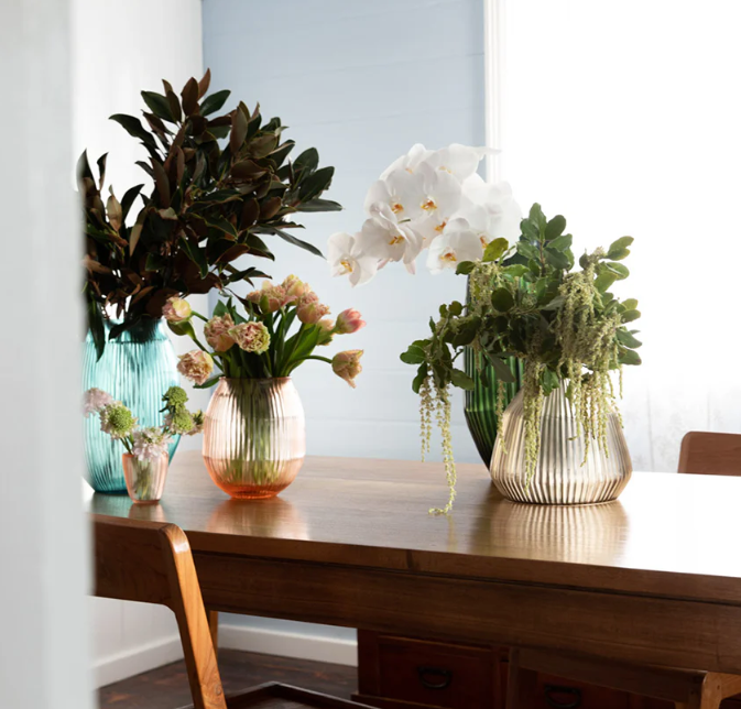 Conical Glass Vase Mini in Peach