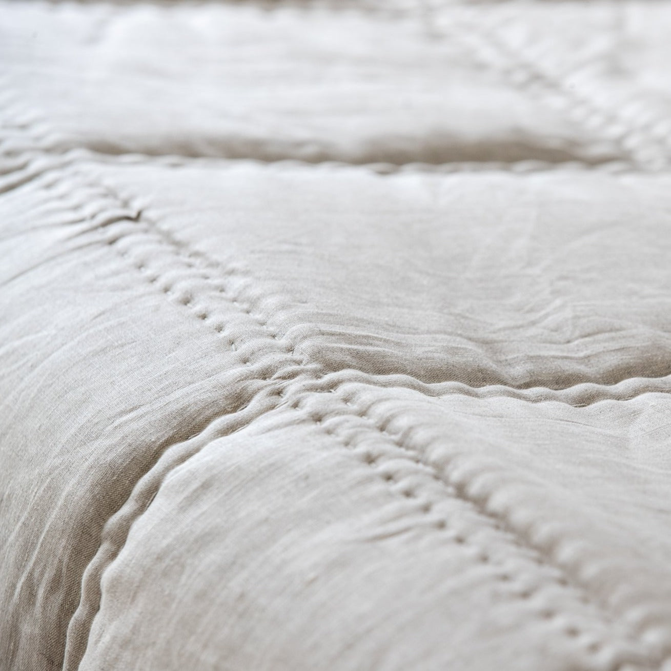 Capri Linen Quilt - Natural