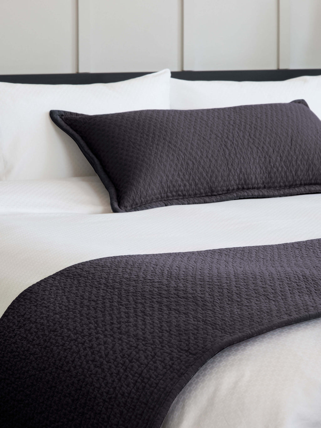 Aspen Charcoal Pure Cotton Bed Runner