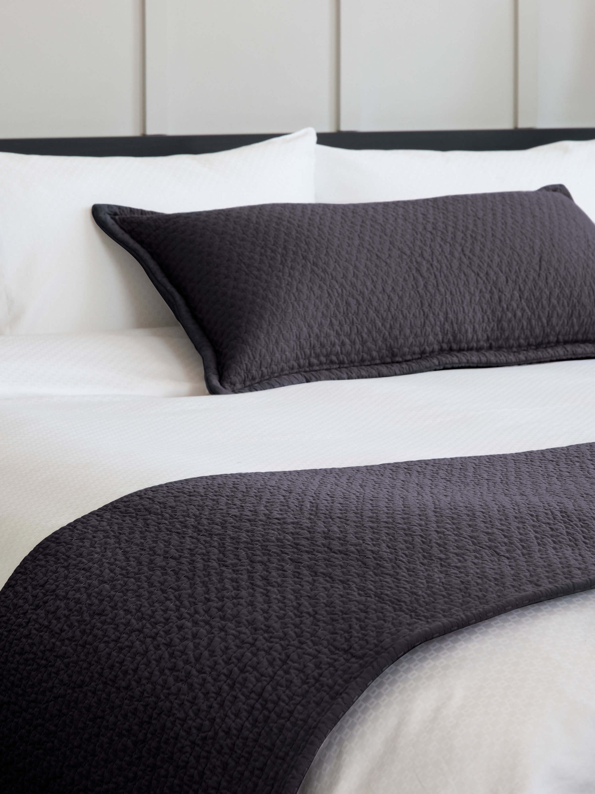 Aspen Charcoal Pure Cotton Bed Runner