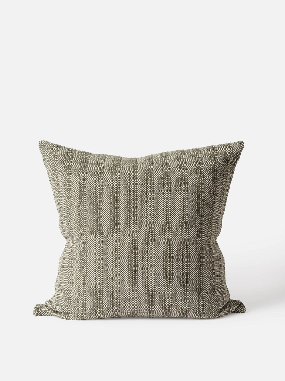 Basketweave Cushion in Kale/Natural