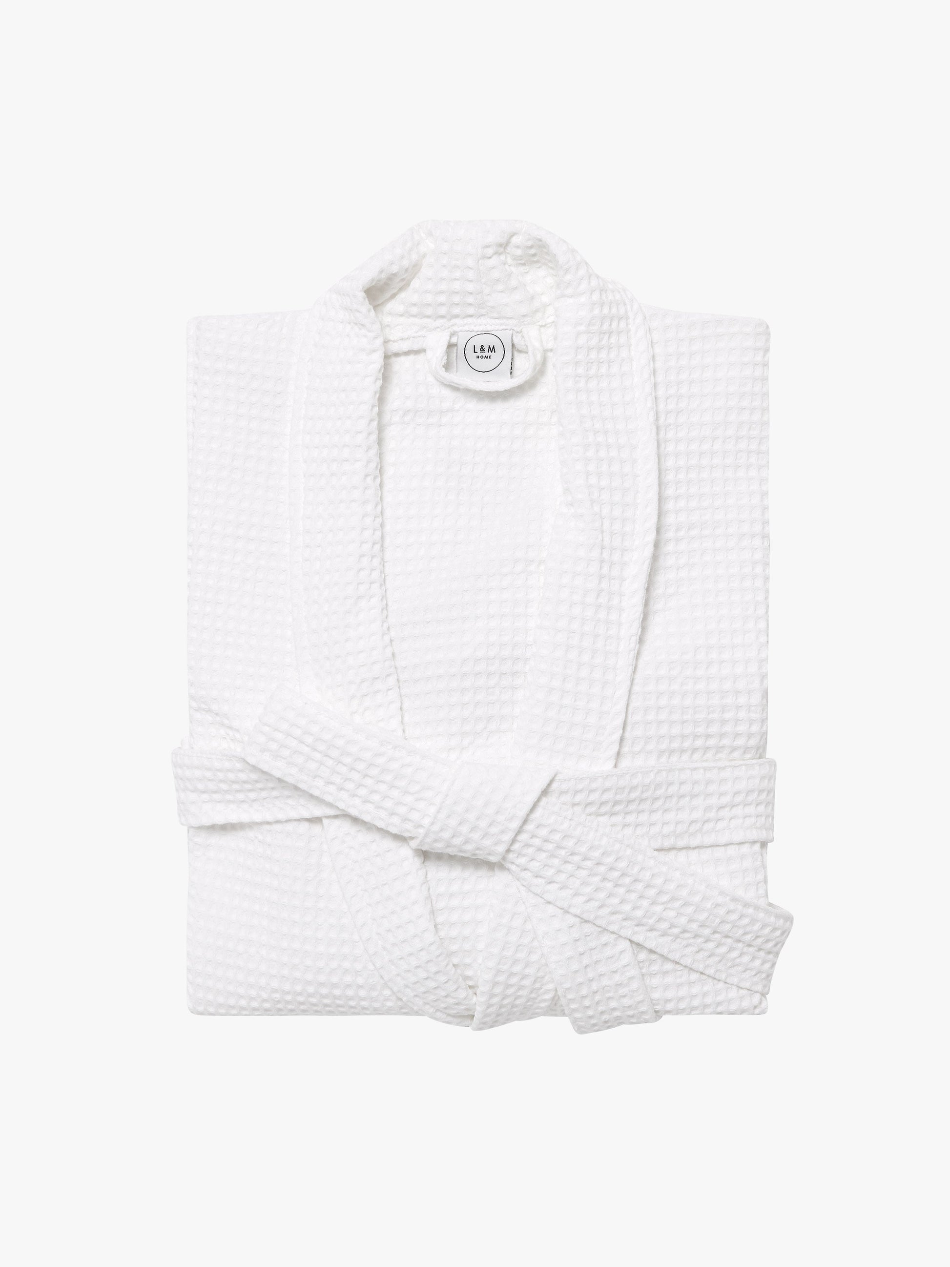 Spa White Waffle Bathrobe