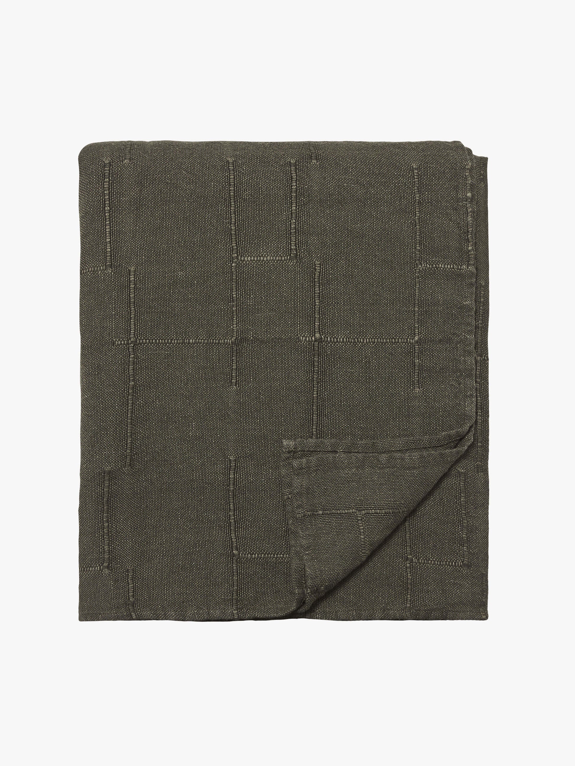 Palermo Olive French Linen Bedcover