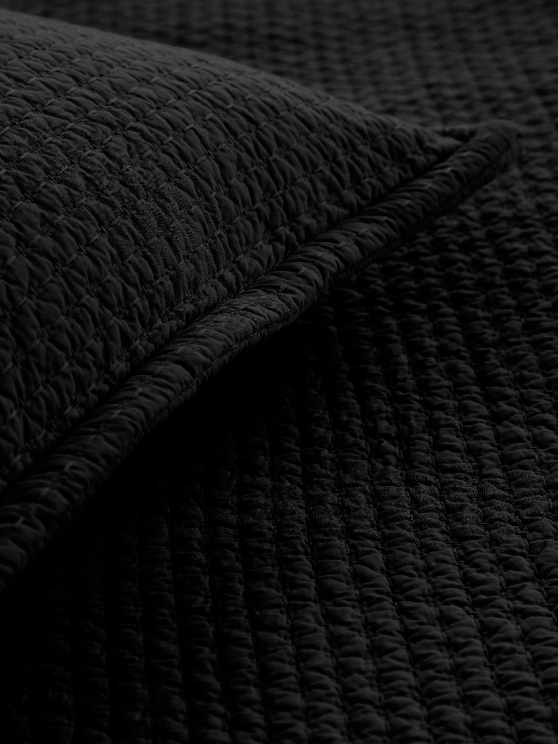 Aspen Black Pure Cotton Bed Runner