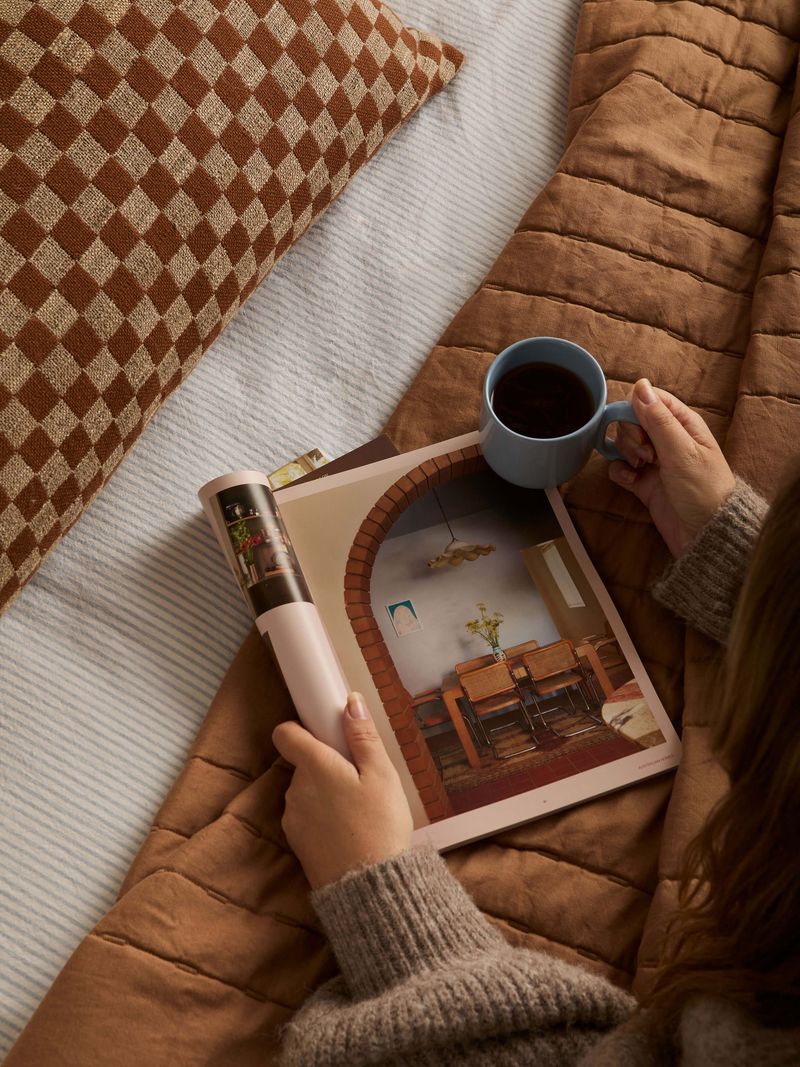 Kemble Caramel Linen & Cotton Quilt
